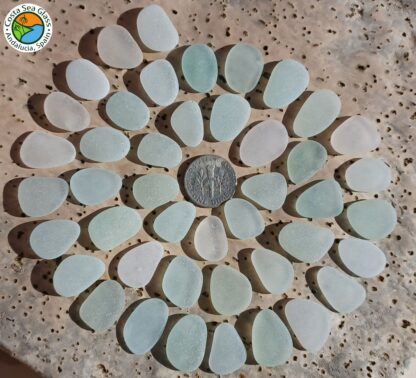 White and Seafoam sea glass