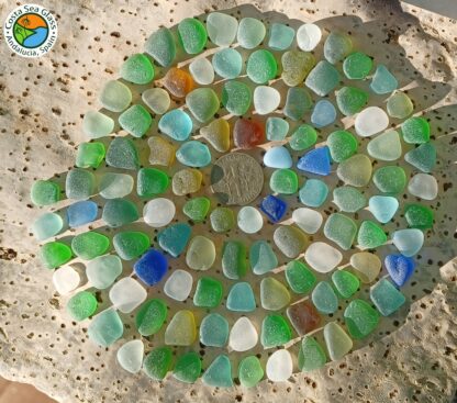 Colourful spanish sea glass