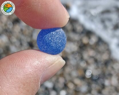 Blue Spanish sea glass marble