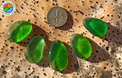 5 gorgeous green Spanish sea glass pieces - Image 3