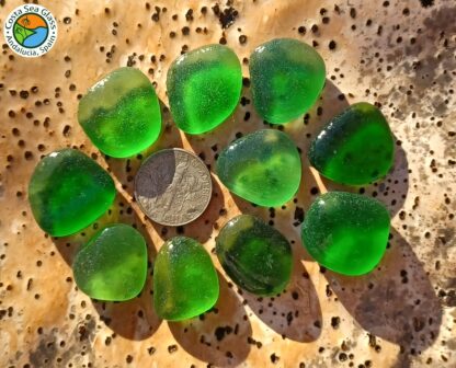 10 gorgeous green Spanish sea glass pieces - Image 4