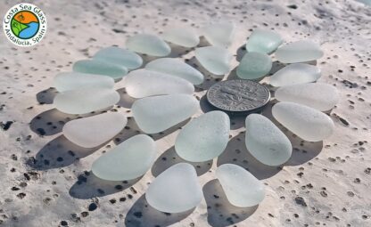 23 super seafoam and white  Spanish sea glass pieces - Image 4