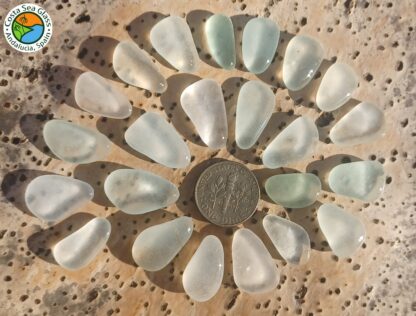 23 super seafoam and white  Spanish sea glass pieces - Image 3