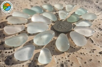 23 super seafoam and white  Spanish sea glass pieces - Image 2