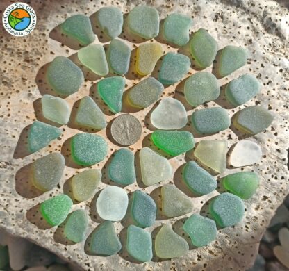 40 colourful Spanish sea glass pieces