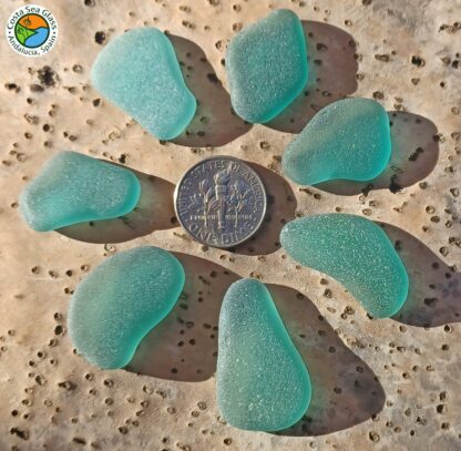 Teal and Aqua Spanish sea glass