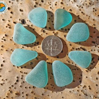 Teal and aqua blue Spanish sea glass