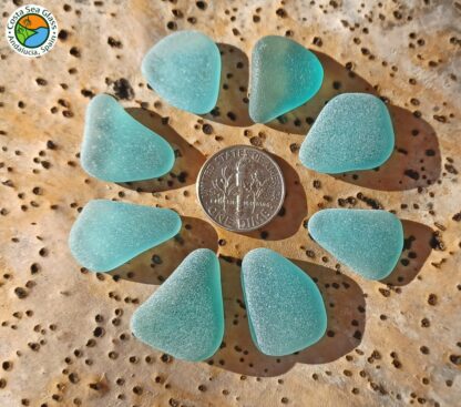 Teal and aqua blue Spanish sea glass